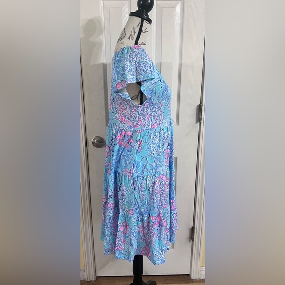 NWOT- Lilly Pulitzer Kawai Flutter Sleeve Dress - Picture 5 of 12
